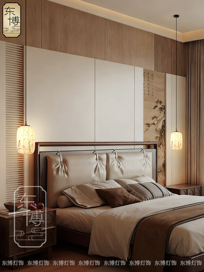 Dongbo Song-Style Aesthetic Pendant Light, New Chinese-Style Bedroom Bedside Retro Homestay Corridor Restaurant Tea Room Entrance Light