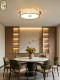 Song-Style Aesthetic Ceiling Lamp, Bedroom Lamp, New Chinese-Style All-Copper Enamel Art Lighting, Light Luxury High-End Dining Room Lamp