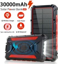 Solar Wireless Fast Charging Treasure Wireless Mobile Power Charging Treasure 200000MAH with camping lamp