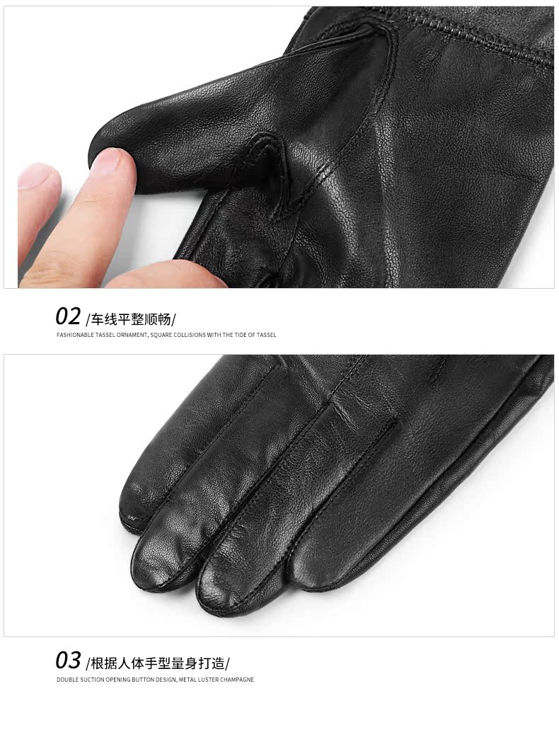 Gants pour homme MEXICAN    en peau de mouton - Ref 2781450 Image 16