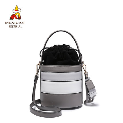 Mexican\/稻草人女包迷你小水桶包包女2018新