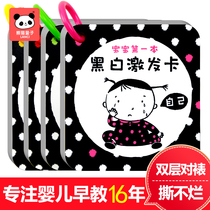 Black and white card visual stimulation card Newborn baby early education flash card Color baby educational toy 0-1 years old 3 months
