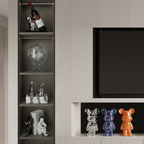 Modern Living Room TV Cabinet Home Decoration Pint Swing Piece Light Extravagant Silver Globe Violent Bear Upscale Composition Suit