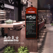Retro Nostalgic old Tin Telephone kiosk Billboard Wall-mounted shop Restaurant decorations Remain board wall Idea small blackboard