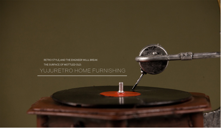 kim đĩa than audio technica Vinyl ghi người chơi đồ trang trí rèn sắt mô hình retro ghi âm thanh bar KTV cafe trang trí cửa sổ nhà - Máy hát 	mua máy nghe nhạc đĩa than