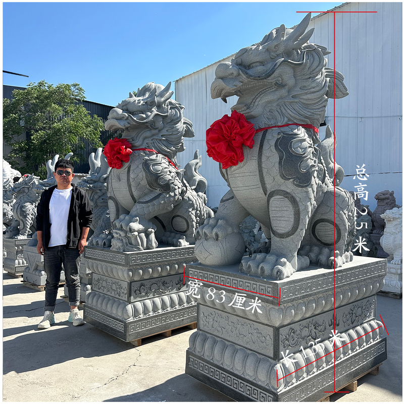 Large Stone Carving of a Unicorn, Granite Natural Stone, White Marble Dragon Claw Mythical Beast, Company Entrance Feng Shui Ornament Large Stone Carving of a Unicorn, Granite Natural Stone, White Marble Dragon Claw Mythical Beast, Company Entrance Feng Shui Ornament