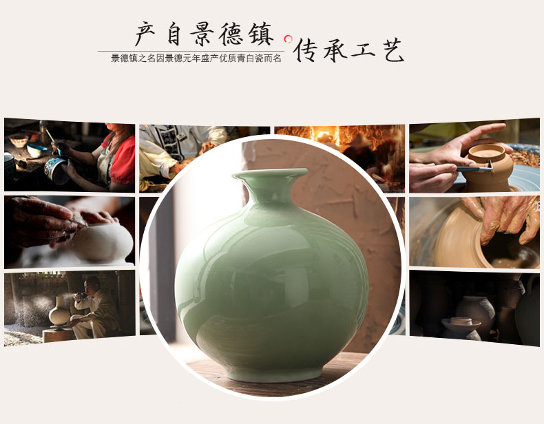 Jingdezhen ceramic vase furnishing articles I and contracted sitting room porch decoration of Chinese style household creative flower arranging flowers