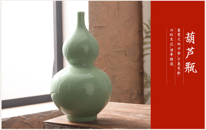 Jingdezhen ceramic vase furnishing articles I and contracted sitting room porch decoration of Chinese style household creative flower arranging flowers