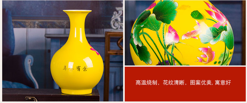 Jingdezhen ceramics glaze crystal than vase decoration of modern home living room handicraft furnishing articles every year