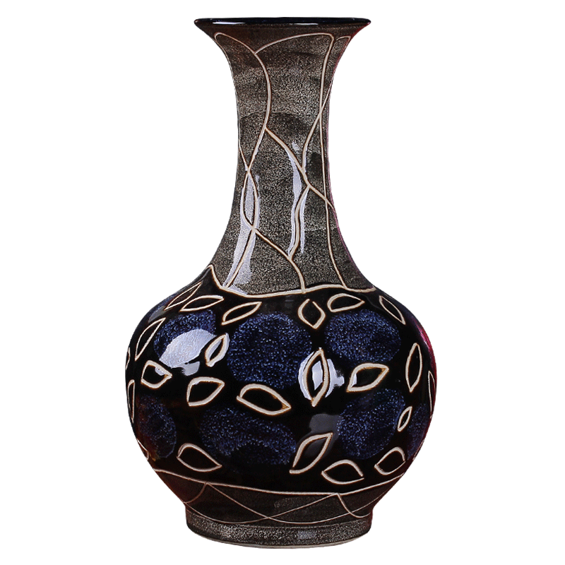 Jingdezhen ceramic vase archaize sitting room adornment rich ancient frame decorative furnishing articles furnishing articles of Chinese style household up with porcelain