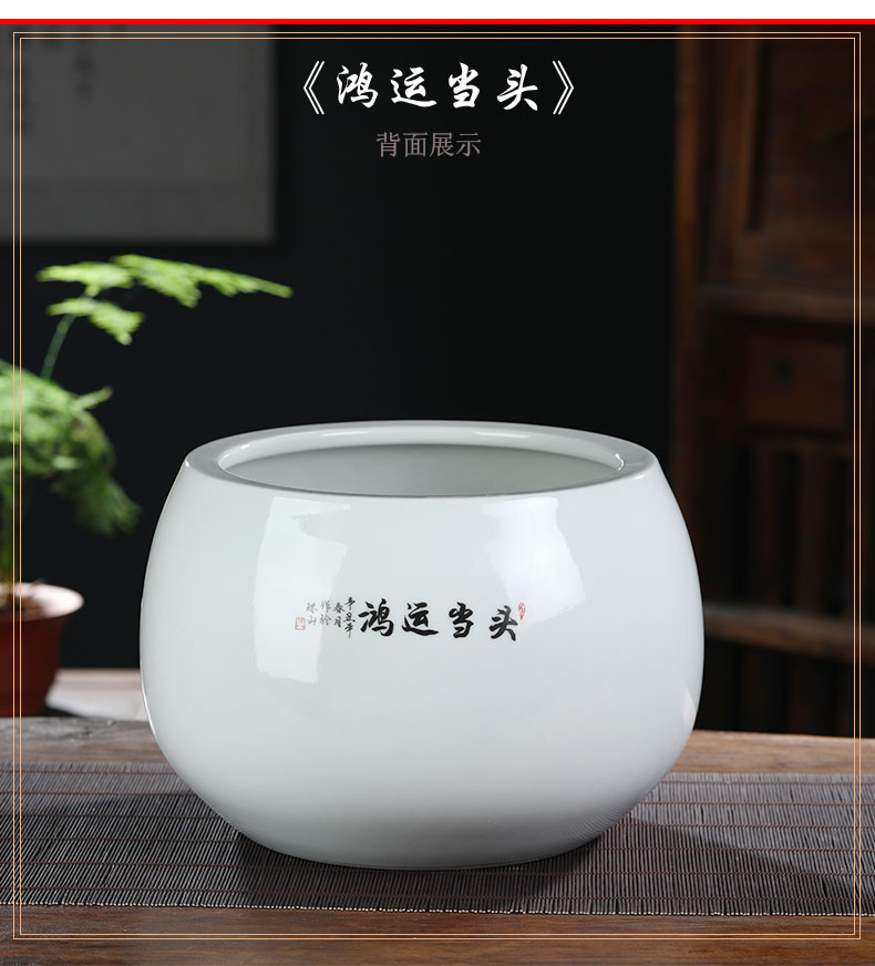 Jingdezhen ceramics cornucopia furnishing articles furnishing articles sitting room porch aquarium hydroponic flower pot feng shui plutus furnishing articles