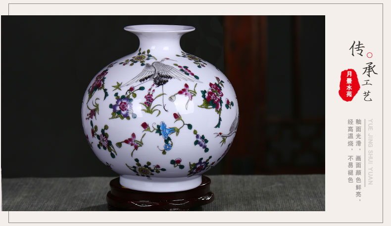 Jingdezhen ceramic vases, rich ancient frame of Chinese style household furnishing articles floret bottle luminous porcelain porcelain flower arranging flower implement partition