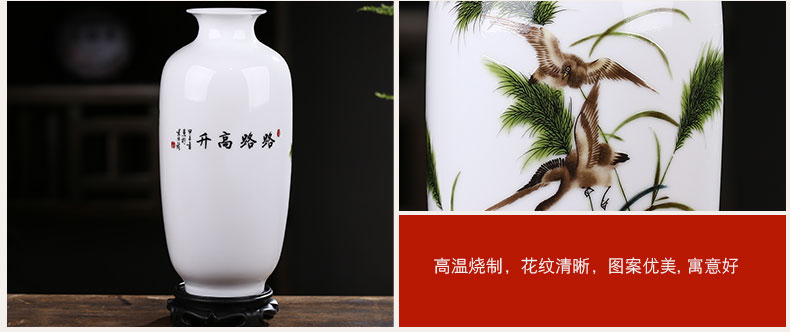 Jingdezhen ceramic floret bottle furnishing articles home sitting room adornment white flower arranging flowers is I and contracted table furnishing articles