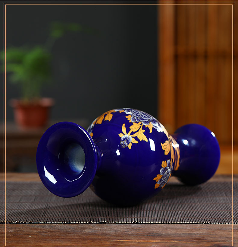 Ceramic vase furnishing articles furnishing articles contracted wine ark, blue flower arrangement sitting room adornment household act the role ofing is tasted ins flower arrangement