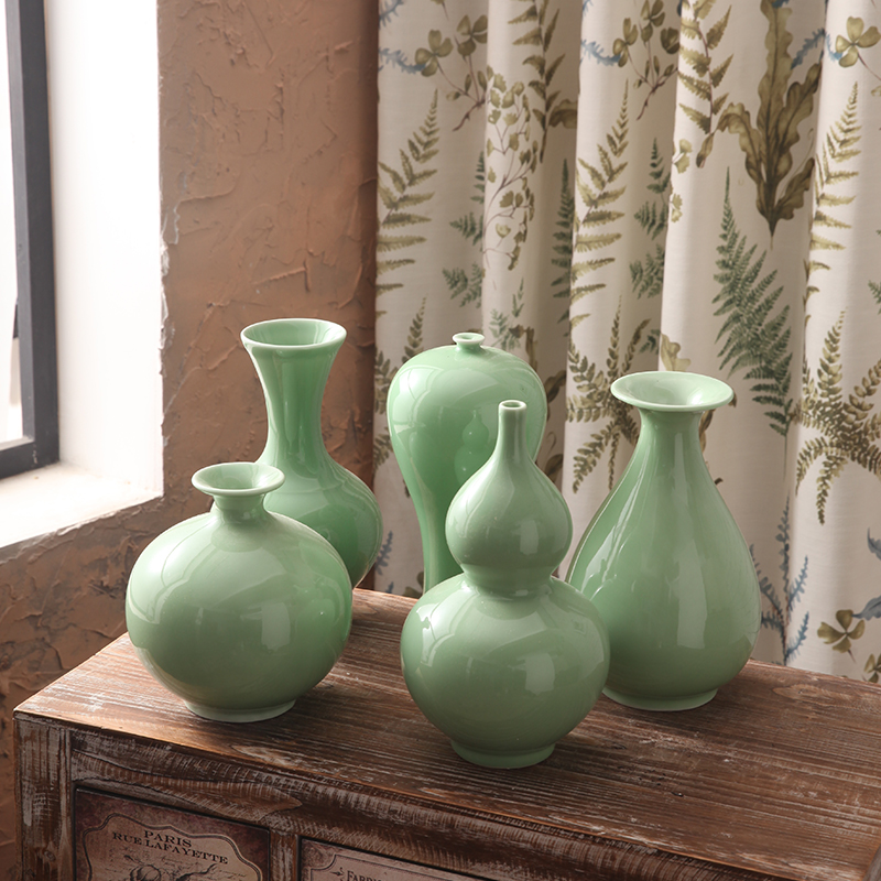 Jingdezhen ceramics shadow blue glaze antique vase handicraft decoration home decoration furnishing articles