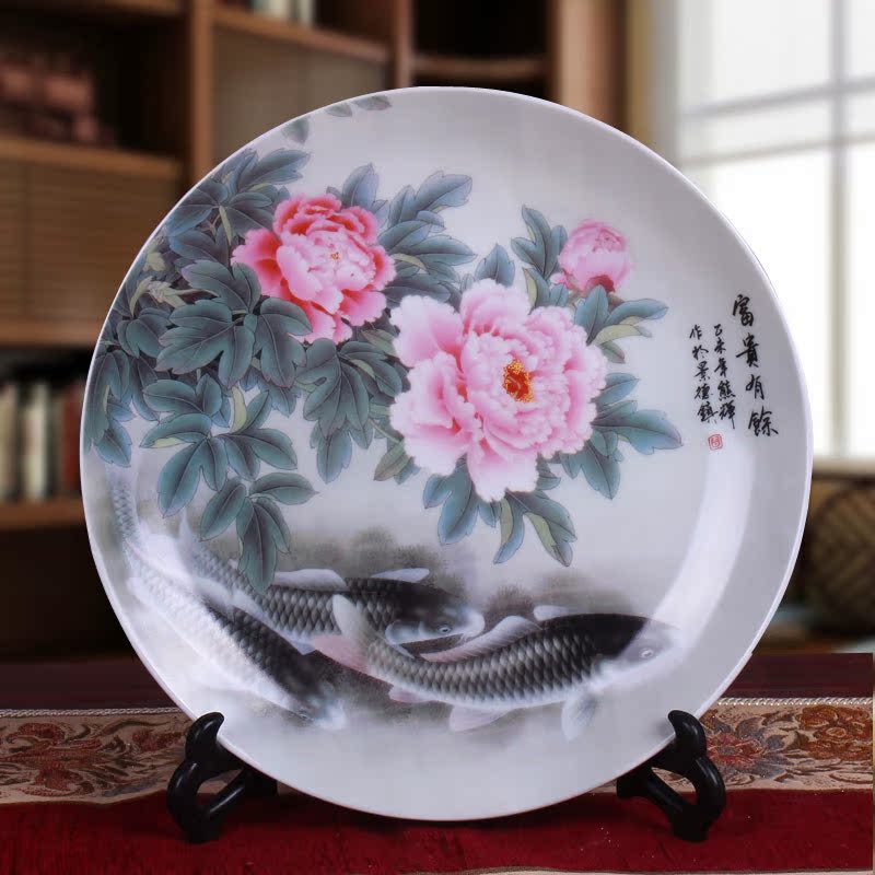Jingdezhen ceramics well - off hang dish decorated sat dish sitting room of I and contracted style home furnishing articles