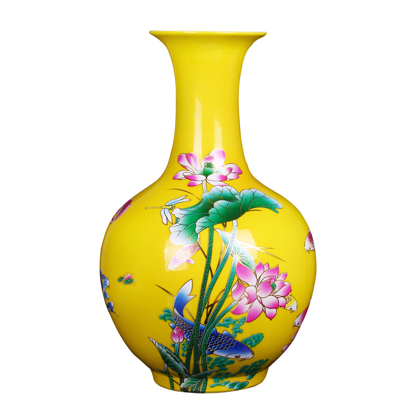 Jingdezhen ceramic large vases, flower arranging furnishing articles household act the role ofing is tasted I and contracted liliaceous bottle decoration decoration