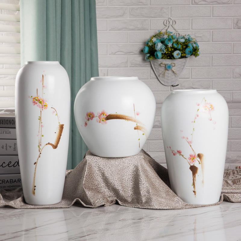 Jingdezhen hand - made ceramic vase three - piece flower restaurant furnishing articles furnishing articles I and contracted sitting room art act the role ofing is tasted