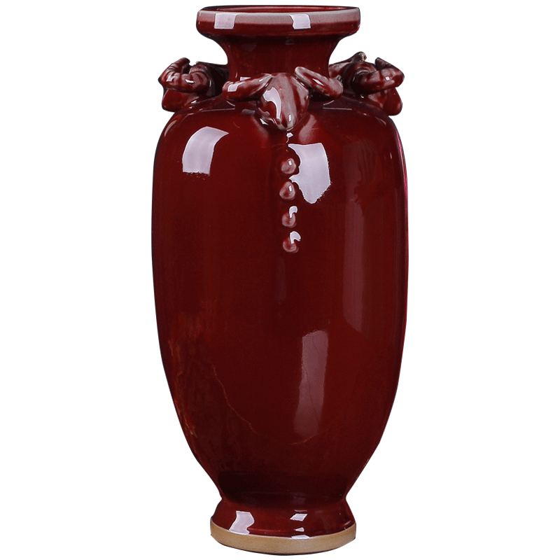 Three sheep statute of jingdezhen ceramic vases, antique jun porcelain kaitai, modern home decoration handicraft furnishing articles