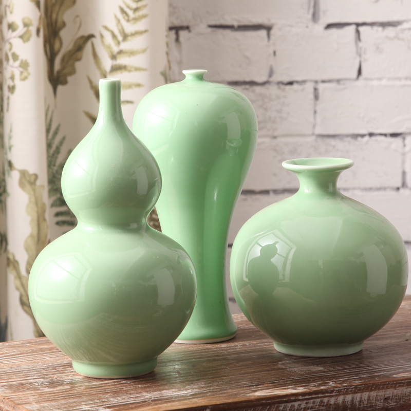 Jingdezhen ceramic vase furnishing articles I and contracted sitting room porch decoration of Chinese style household creative flower arranging flowers