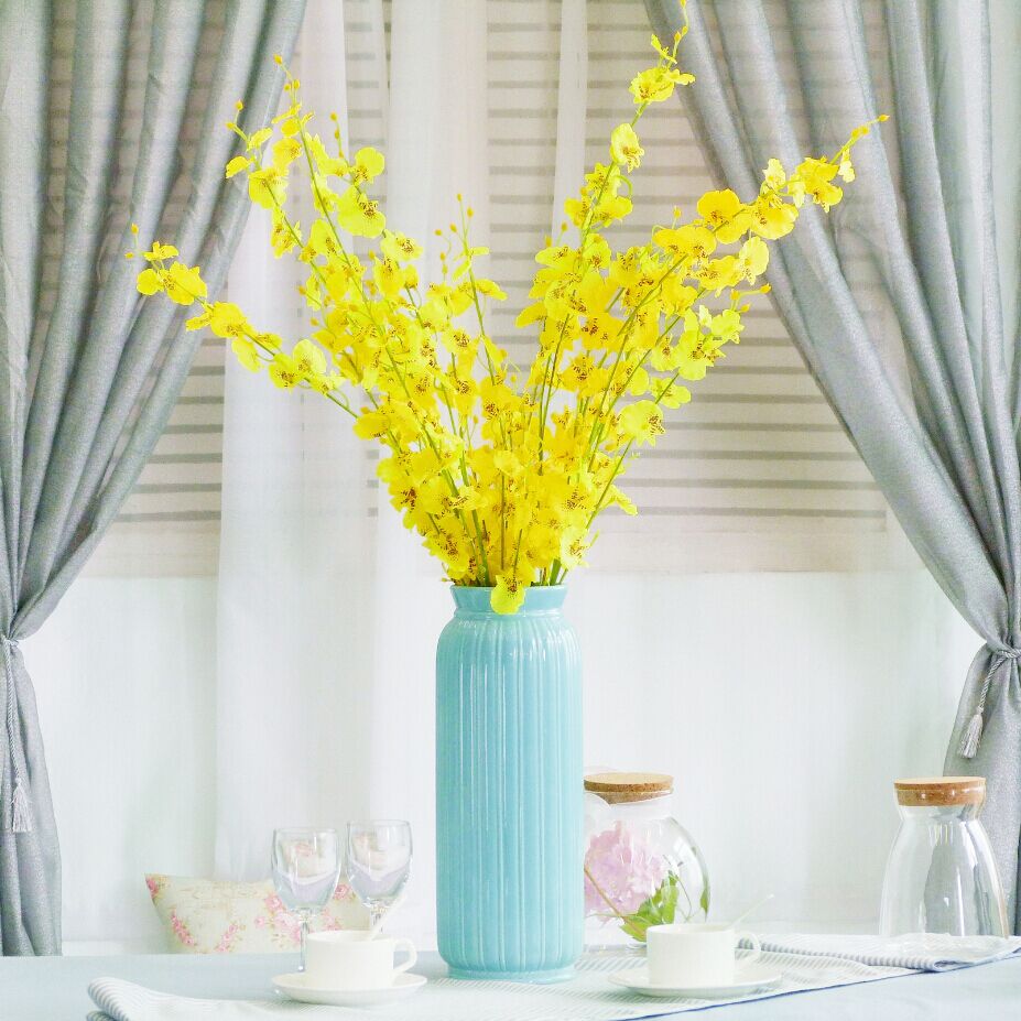 Jingdezhen dried flower vase furnishing articles ceramic household small pure and fresh and contracted sitting room table flower arranging all over the sky star vase