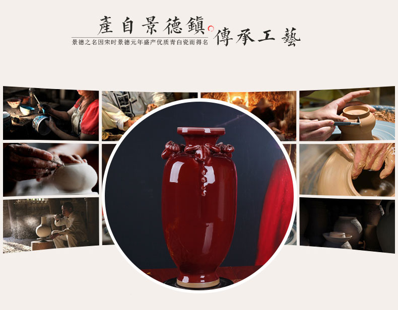 Three sheep statute of jingdezhen ceramic vases, antique jun porcelain kaitai, modern home decoration handicraft furnishing articles