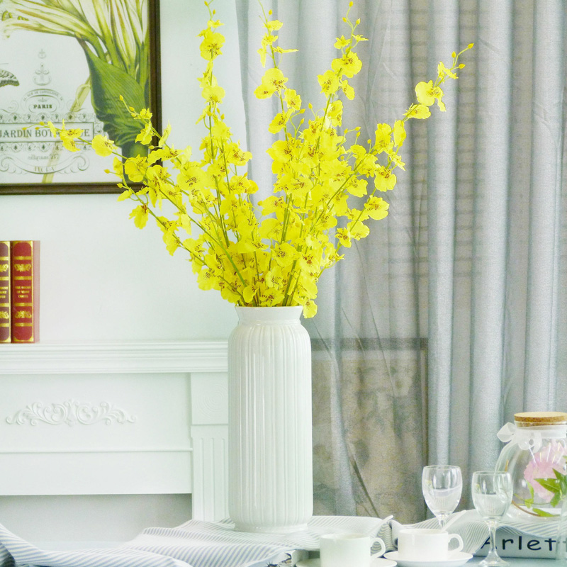 Jingdezhen dried flower vase furnishing articles ceramic household small pure and fresh and contracted sitting room table flower arranging all over the sky star vase