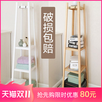 Le Pin Shangju solid wood trapezoidal shelf home floor multi-layer storage rack sub bedroom storage rack flower shelf bookshelf