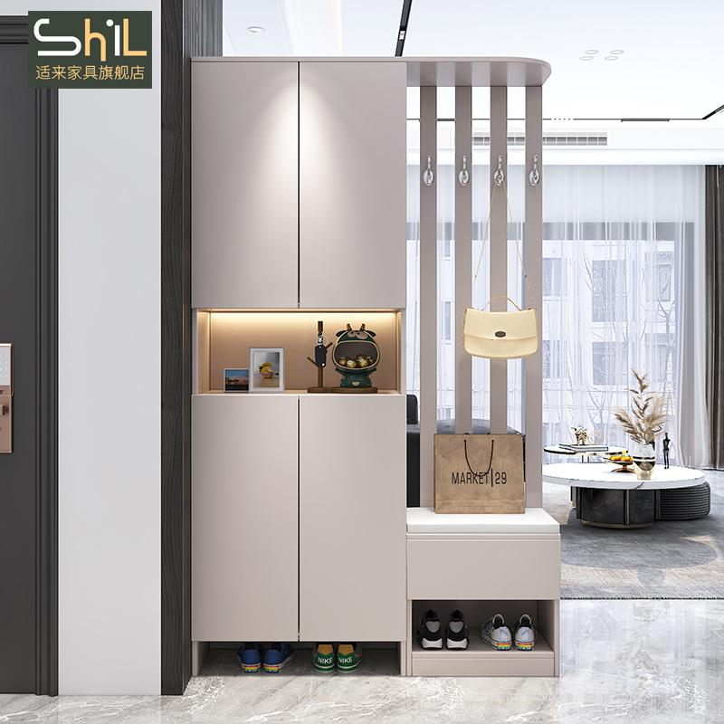 Entrance Door Hyun Guan Cabinet Shoes Cabinet Integrated Light Extravagant Small Outdoor Hall Cabinet Modern Minimalist Living-room Screen Partition Cabinet Home-Taobao