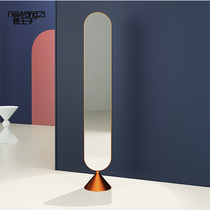 Italian TIE design Nordic light luxury mirror Full-length full-length mirror Hanger One-piece coat rack Floor-to-ceiling mirror