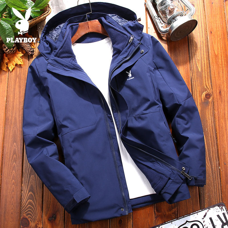 Playboy Outdoor Tide Brand Chargers Male 3-in-one couple Couple Couple Woman with Thick Waterproof Climbing Costume