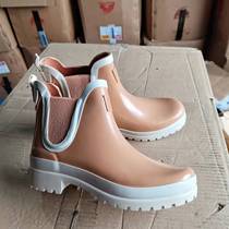 Spring and summer Short Class Fashion Couple England Rainshoes Men and Women Rubber Waterproof Low Help Garden Shoes Shoes and Shoes