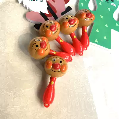 Japanese baby hand grasping stick Anpanman sand hammer bell Baby hand rattling bell Sand drum Soothing early education toy