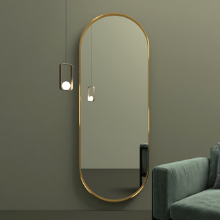 Full-Length Dressing Mirror, Wall-Mounted, Self-Adhesive, for Trying on Clothes, Wall Hanging, Home Use, Girls' Bedroom, Wall Decoration, Full-Body Mirror