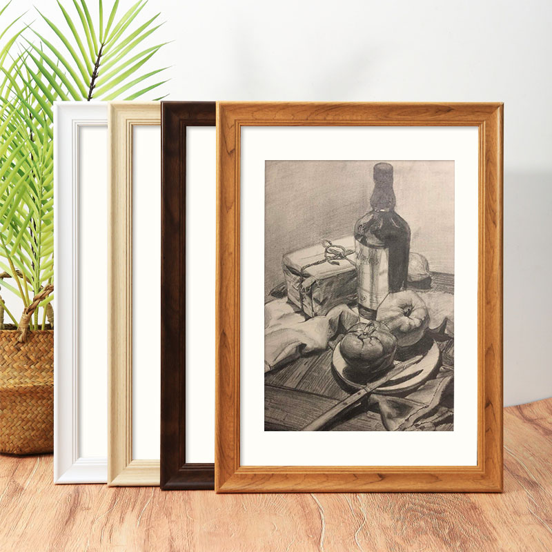 木製フォトフレーム壁掛けa3A4紙額縁4k 8Kオープンフレーム子供用スケッチ油絵マウント12インチ16フレーム