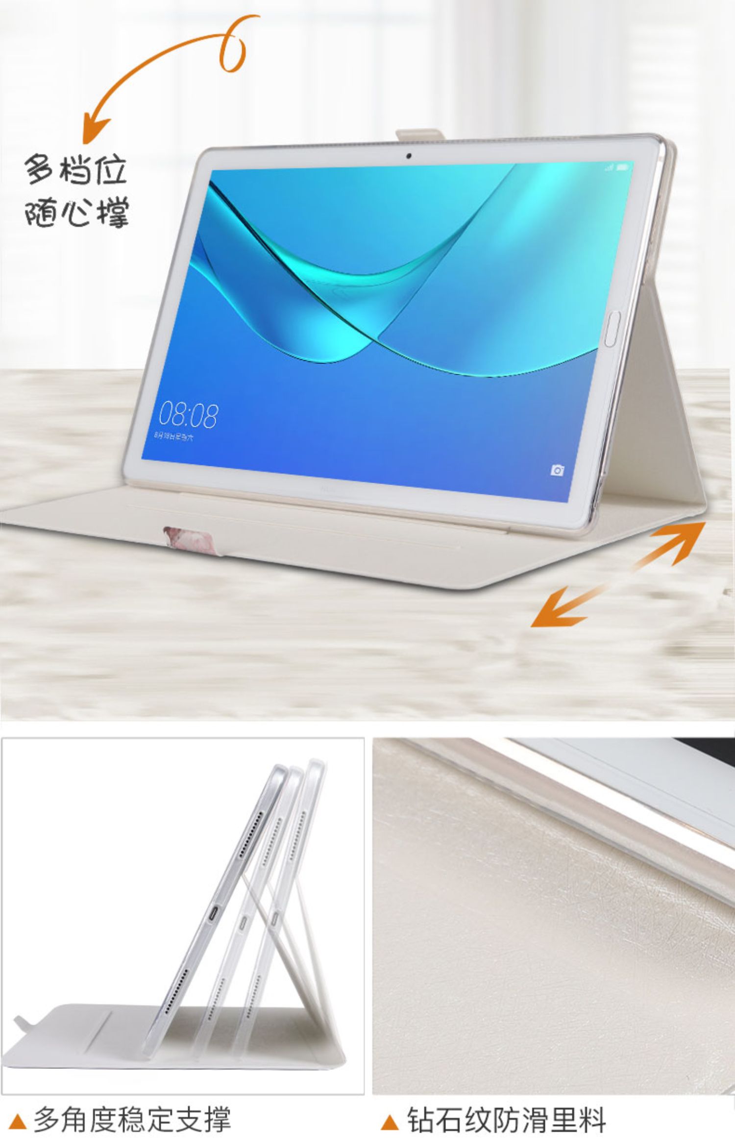 Ốp lưng bảo vệ phẳng Huawei M6 màu đỏ 10,8 inch SCM-W09 / AL00 bao da silicon chống rơi bao da VRD-AL09 trẻ em hoạt hình dễ thương ngủ vỏ mềm mỏng 8.4 - Phụ kiện máy tính bảng sạc ipad chính hãng