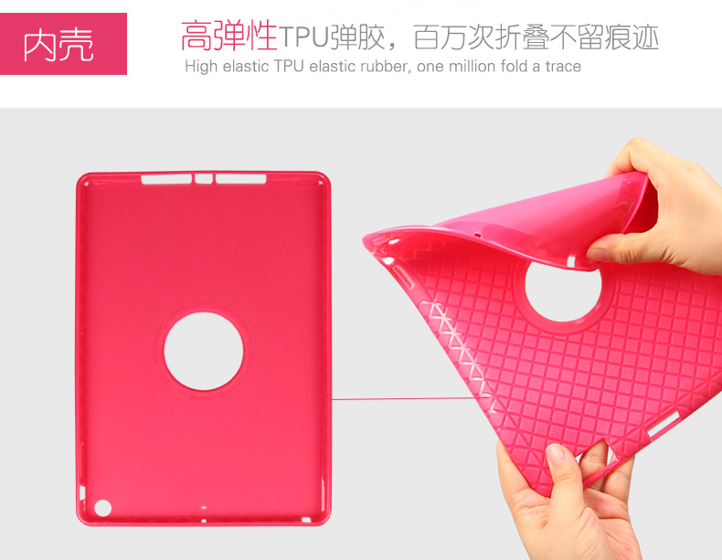 Ốp lưng Apple ipad pro9.7 A1673 A1674 A1675 xoay silicon chống rơi tất cả bao da cô gái dễ thương bao da 9.7 inch ipadpro sáng tạo vỏ màu đỏ - Phụ kiện máy tính bảng ốp ipad mini 5