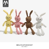 Мультяшный милый кролик, брелок, креативная тряпичная кукла, аксессуар на рюкзак, белый кролик