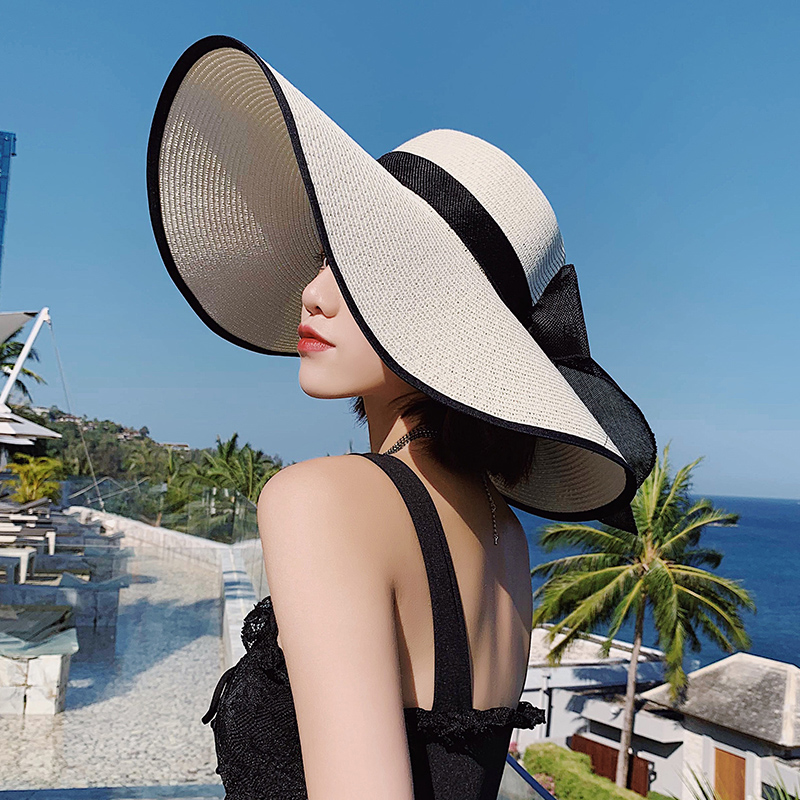 Straw straw hat female beach beach travel sun hat holiday sun hat summer sun hat summer Net red sun hat summer
