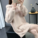 Anti-mùa qingcang phụ nữ áo len siêu lửa dày 2020 mới nước giả nhung knitsweater sâu đến đầu gối lỏng lẻo mã quần áo của phụ nữ