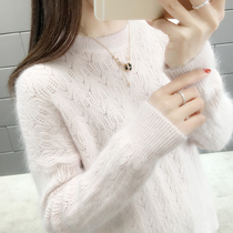 Net red sweater womens long sleeve autumn winter clothing 2021 new round neck Korean version of loose knitted base shirt pullover