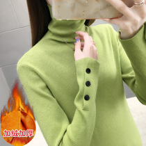 Gush thickened with high collar sweater with undershirt female ocean gas autumn and winter clothing 2022 new Korean version of the body in a knitted sweatshirt