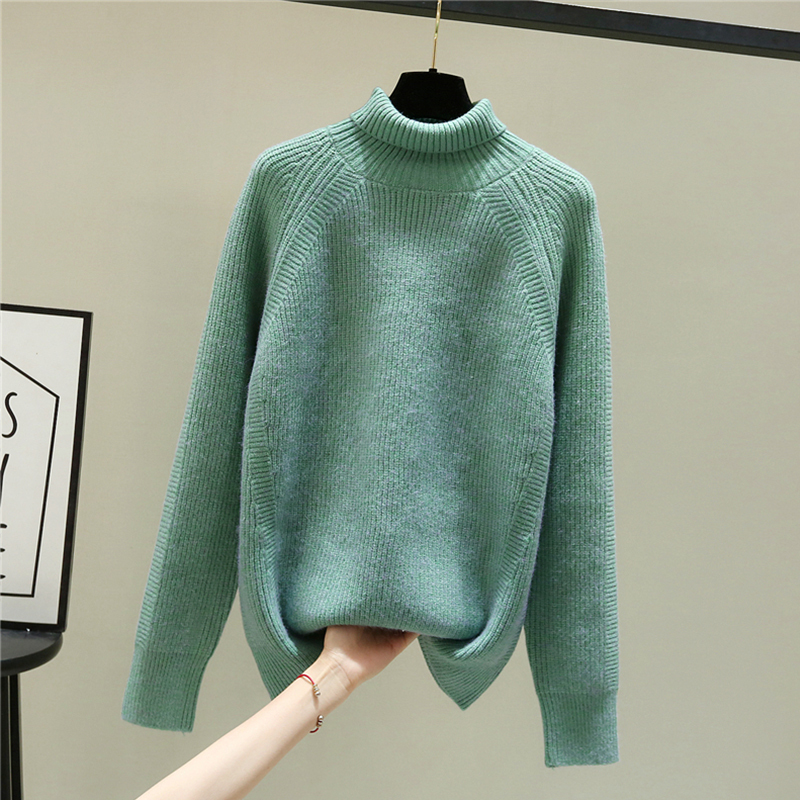 Anti-mùa qingcang phụ nữ áo len siêu lửa dày 2020 mới nước giả nhung knitsweater sâu đến đầu gối lỏng lẻo mã quần áo của phụ nữ