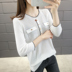 Dệt kim t-shirt nữ 2020 mới loose-fitting túi mỏng kiểu dáng đẹp điều hòa không khí ins lụa băng bảy tay đáy 