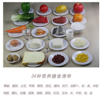 24 kinds of Chinese residents  meal balance pyramid model Food exchange model simulation food
