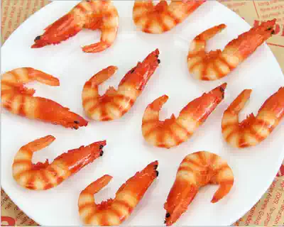 PVC simulation shrimp crayfish base circumference shrimp model food play photography visual props Hotel dish model early education toy