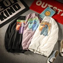 Meng beast Spring Japanese Tide mens monster printing sweater American casual youth round neck jacket
