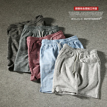 Snowflake sports shorts summer solid color Terry fitness running casual pants Tide mens cotton five-point pants