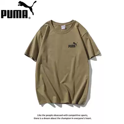 Tide brand ins fashion solid color short sleeve T-shirt men and women loose old oversize lovers