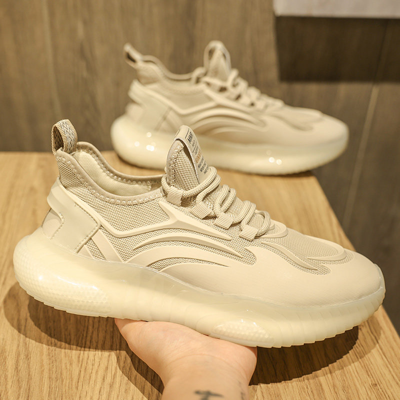 Coconut Men's Shoes, Autumn 2025 New Trendy Brand Men's Popcorn Soft-Soled Casual Sports Running Height-Increasing Dad Shoes